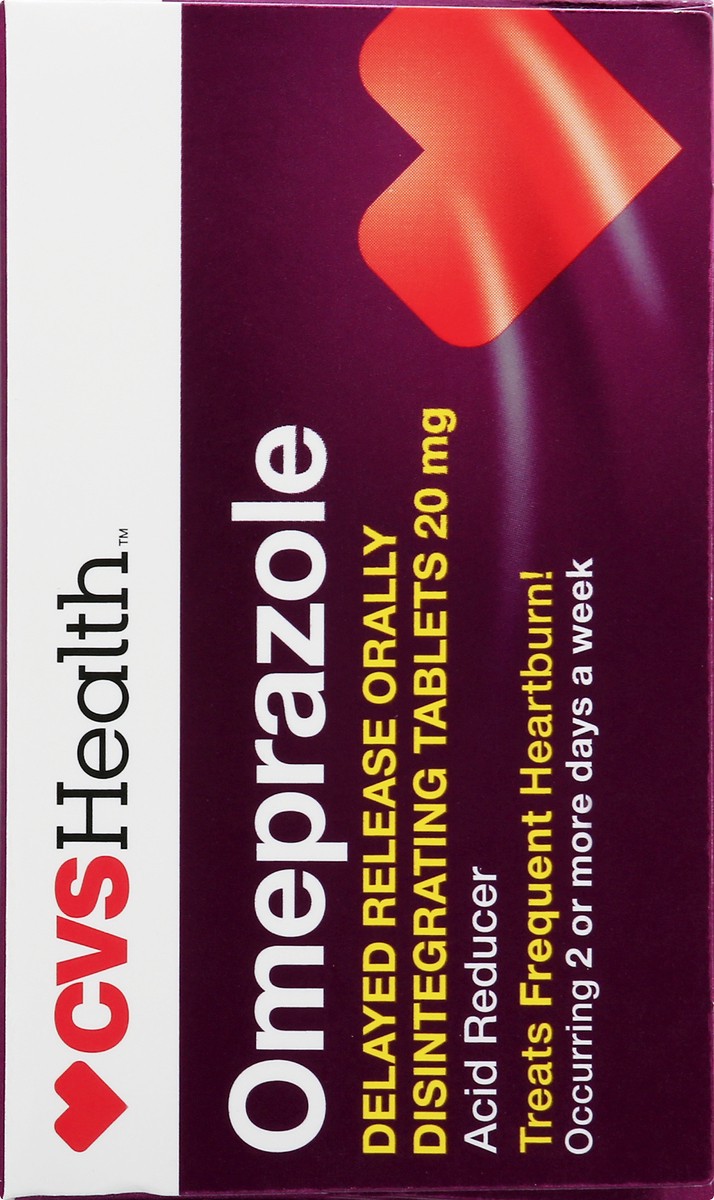 slide 4 of 11, CVS Health Omeprazole Delayed Release Acid Reducer Tablets, Strawberry, 42 Ct, 42 ct; 20 mg