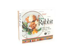Frozen Tender Young Cut-Up White Meat Rabbit