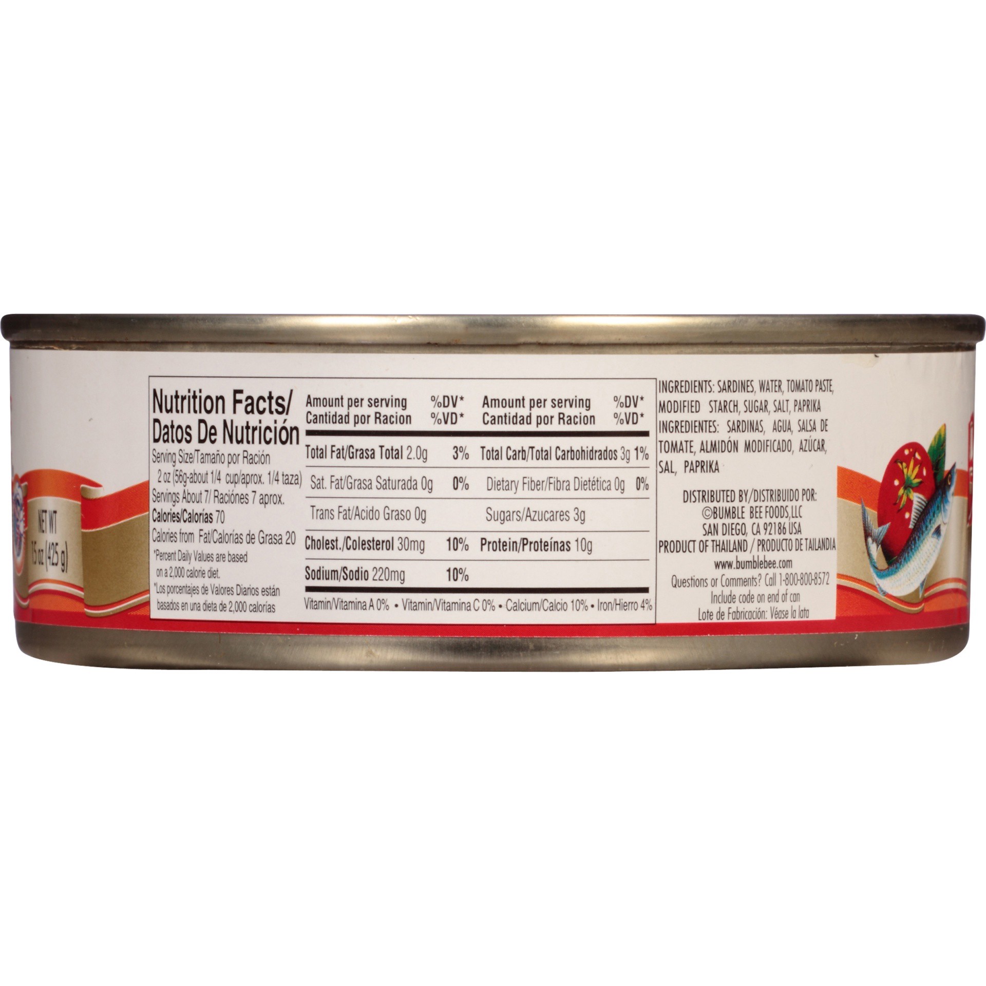 slide 5 of 8, Bumble Bee Sardines in Tomato Sauce, 15 oz