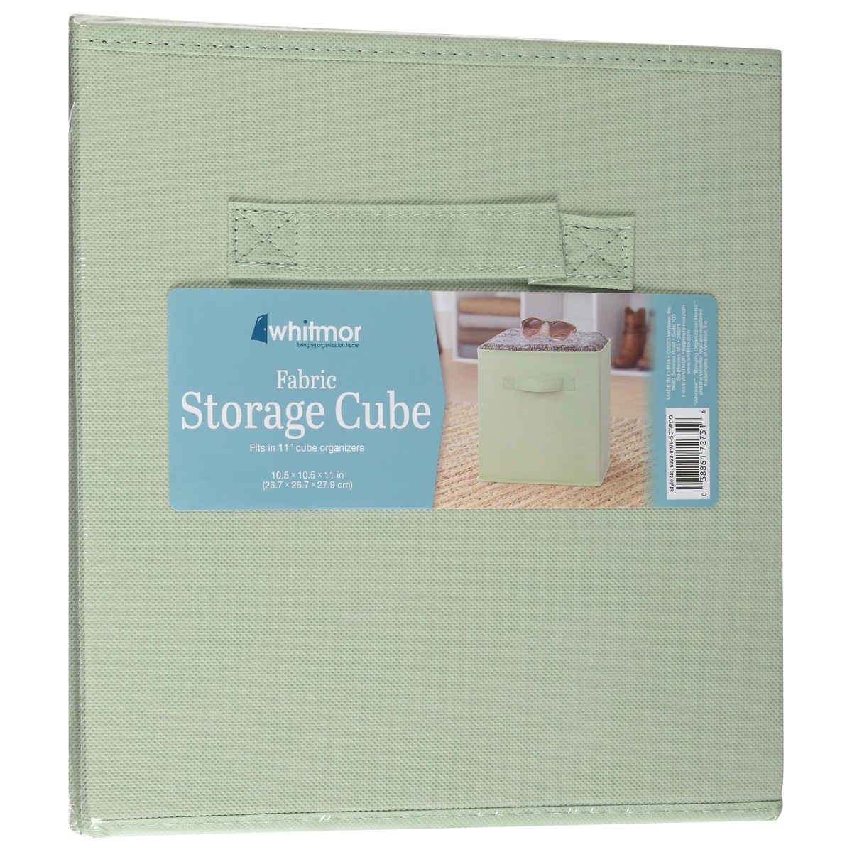 slide 8 of 9, Whitmor Collapsible Cube Seacrest Green, 1 ct