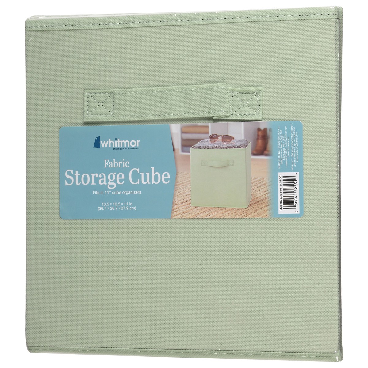 slide 7 of 9, Whitmor Collapsible Cube Seacrest Green, 1 ct
