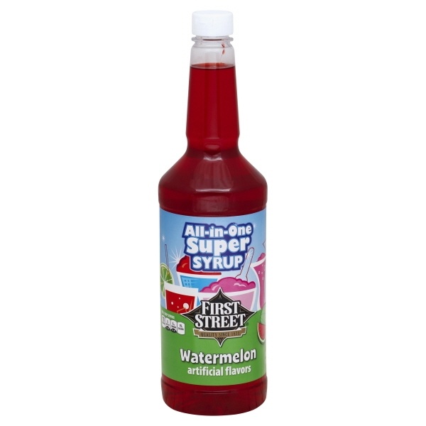 slide 1 of 1, First Street Watermelon Snow Cone Syrup, 32 oz