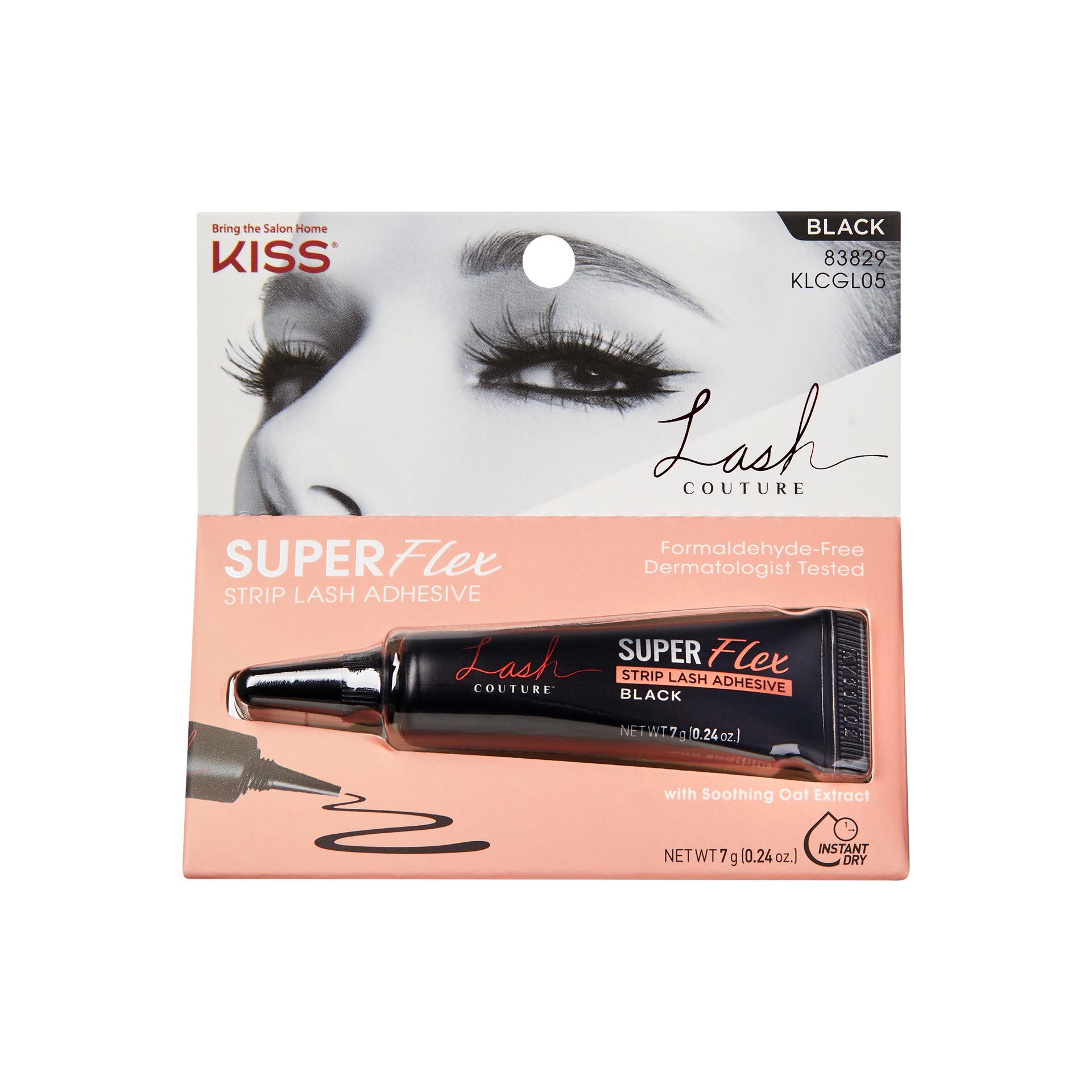 slide 1 of 5, Kiss Lash Couture Black Oat Strip Lash Adhesive,., 24 oz