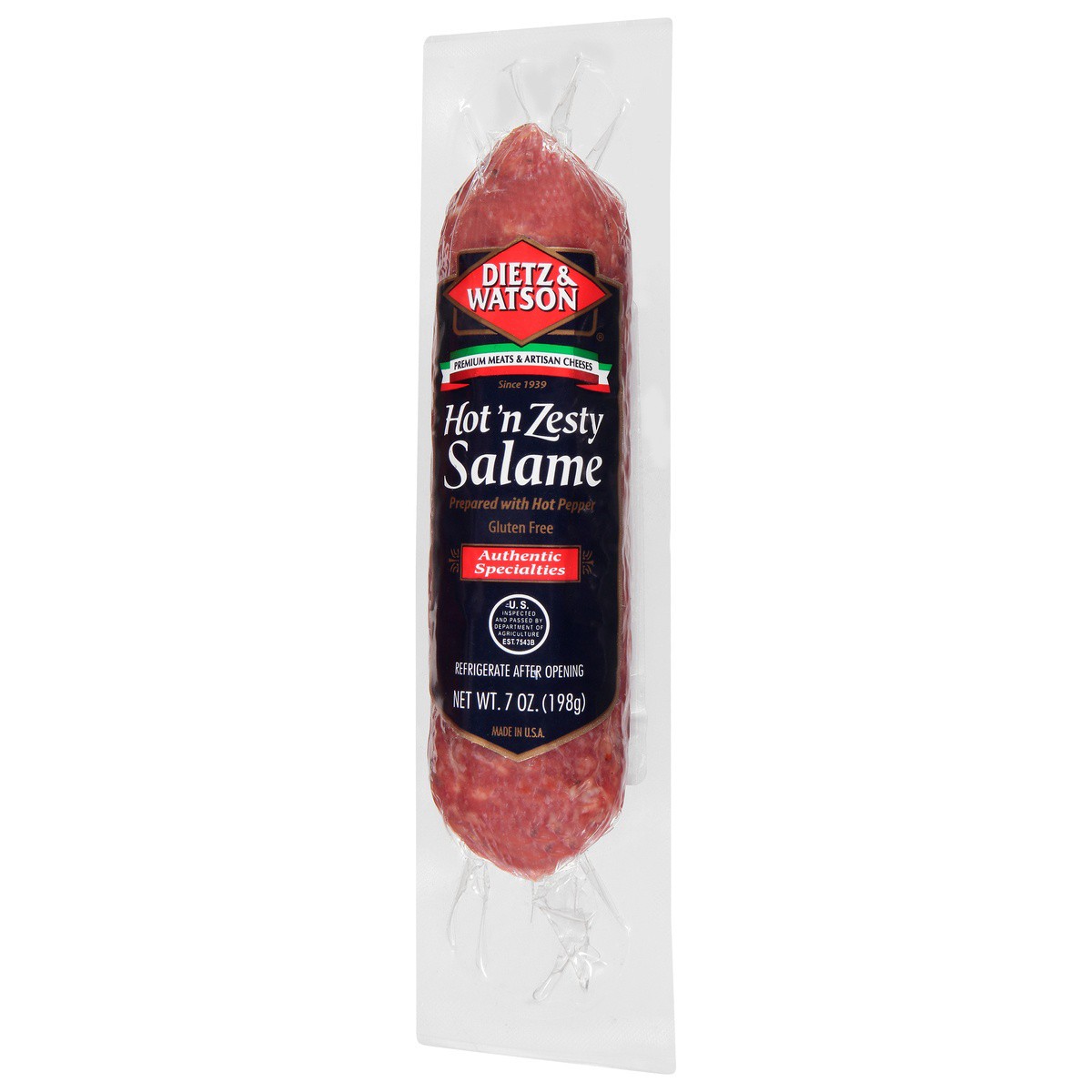 slide 9 of 9, Dietz & Watson Salame Hot 'n Zesty - 7.0 OZ, 7 oz