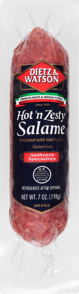 slide 4 of 9, Dietz & Watson Salame Hot 'n Zesty - 7.0 OZ, 7 oz