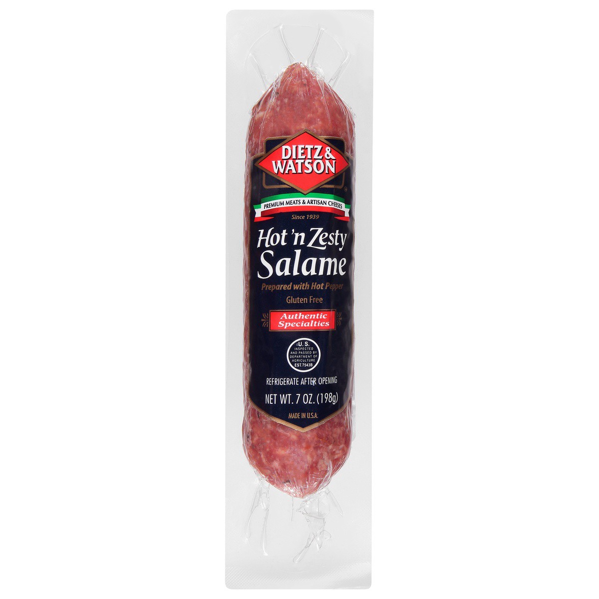 slide 1 of 9, Dietz & Watson Salame Hot 'n Zesty - 7.0 OZ, 7 oz