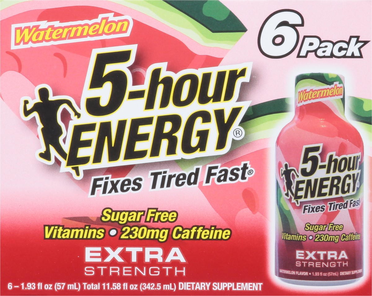 slide 13 of 15, 5-hour ENERGY 5-Hour Watermelon Extra Strength 6-pack, 6 ct
