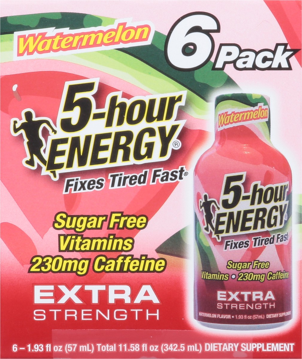 slide 15 of 15, 5-hour ENERGY 5-Hour Watermelon Extra Strength 6-pack, 6 ct