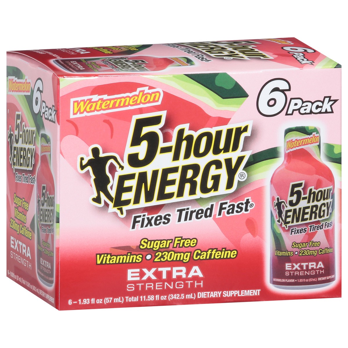 slide 6 of 15, 5-hour ENERGY 5-Hour Watermelon Extra Strength 6-pack, 6 ct