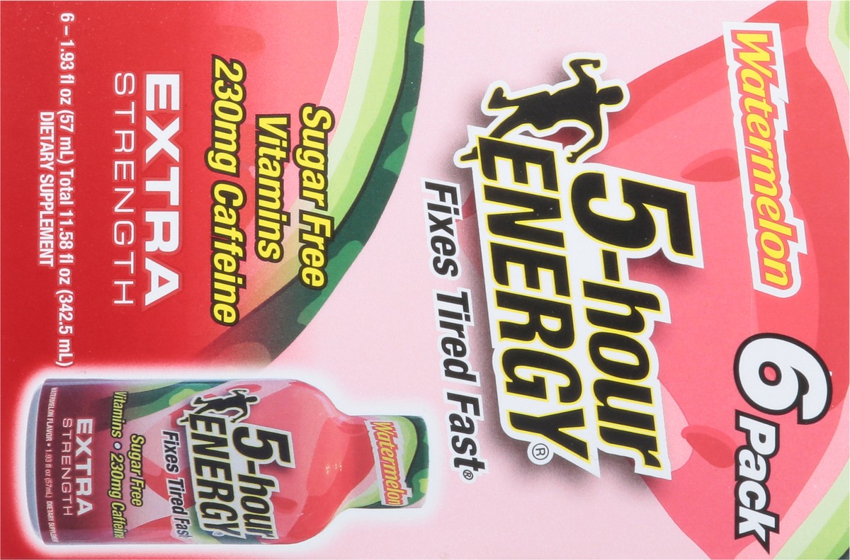 slide 9 of 15, 5-hour ENERGY 5-Hour Watermelon Extra Strength 6-pack, 6 ct