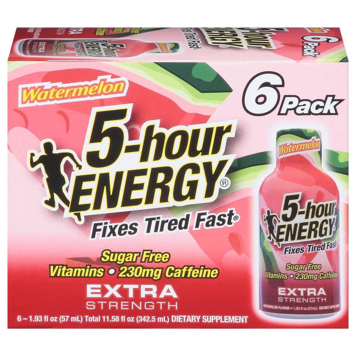 slide 1 of 15, 5-Hour Energy Extra Strength Watermelon Energy Shot - 6 ct, 6 ct