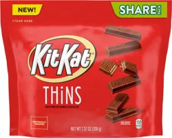 KIT KAT Thins Milk Chocolate Wafer Candy Share Pack, 7.37 oz