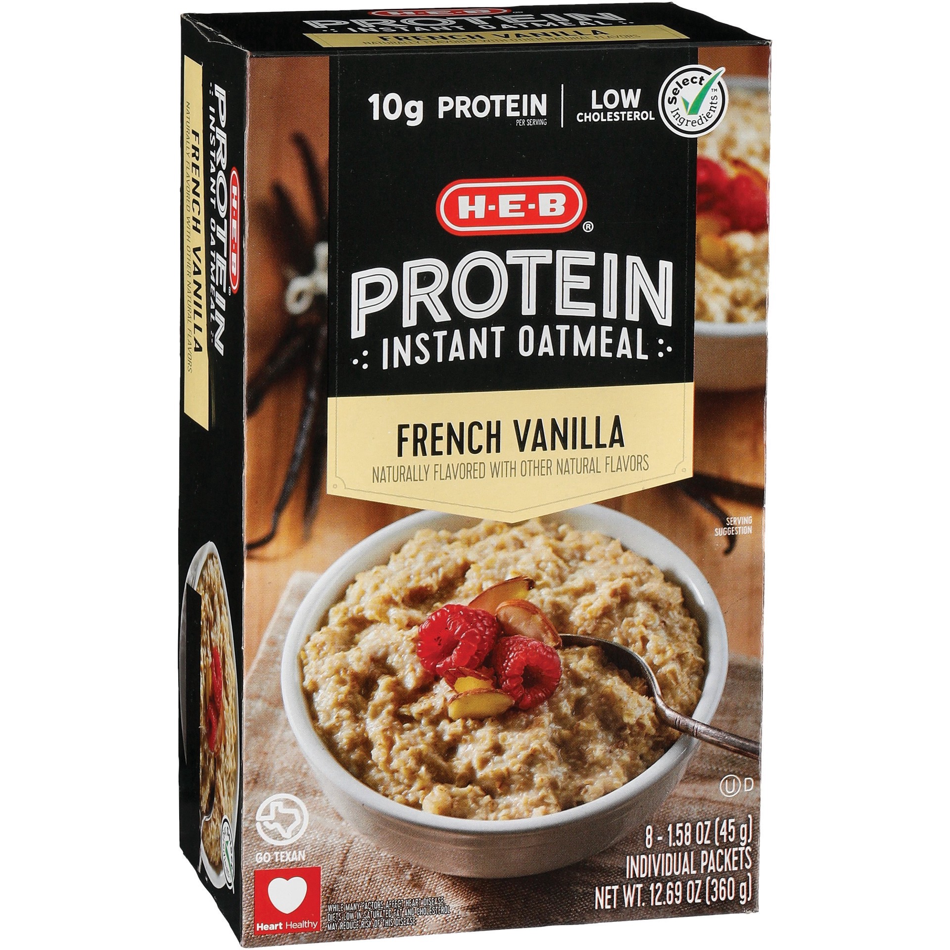 slide 1 of 1, H-B Select Ingredients Protein French Vanilla Instant Oatmeal - 8 ct, 8 ct