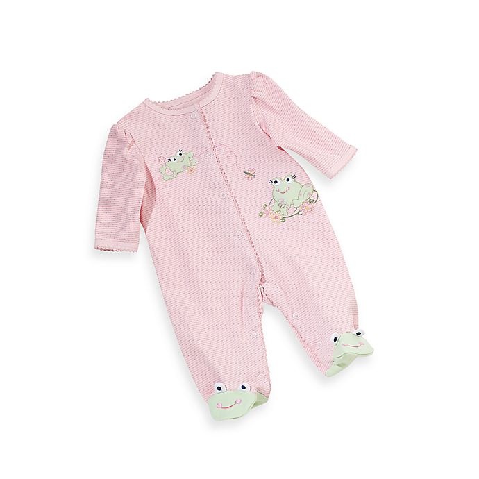 slide 1 of 1, Little Me Newborn Frog Footie - Pink, 1 ct