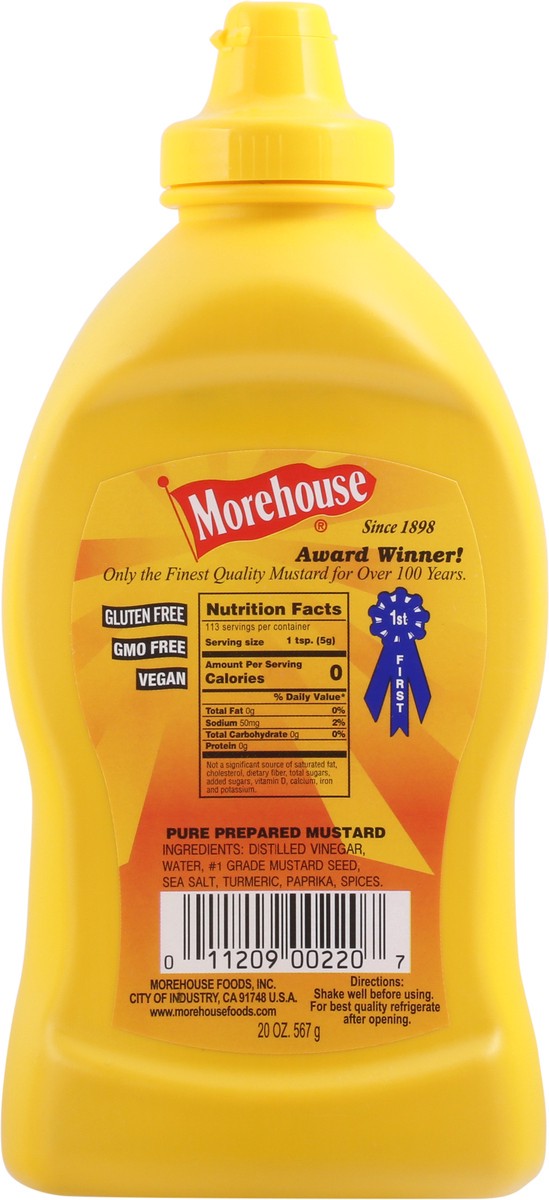 slide 5 of 13, Morehouse All Natural Pure Prepared Mustard 20 oz, 20 oz