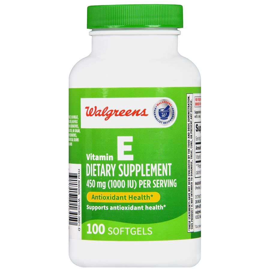 slide 2 of 5, Walgreens Vitamin E 1000 IU Softgels, 100 ct