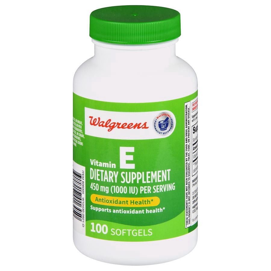 slide 1 of 5, Walgreens Vitamin E 1000 IU Softgels, 100 ct