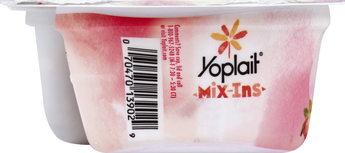 slide 3 of 6, Yoplait Mix-Ins Strawberry Cheesecake Traditional-Style Yogurt Cup, 5.3 oz