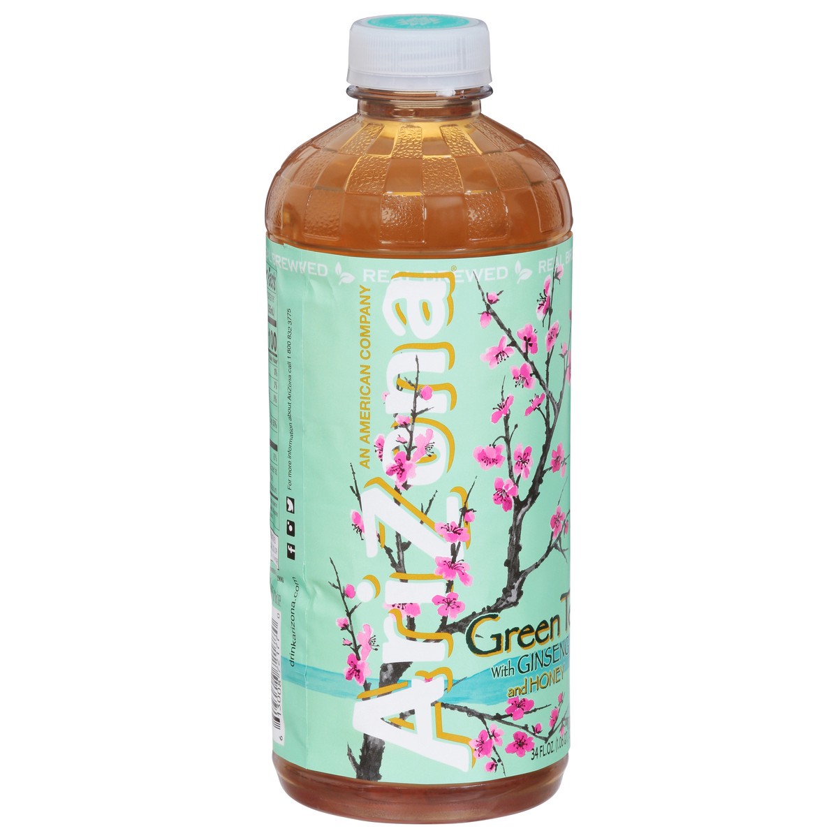 slide 7 of 9, Arizona Green Tea With Ginseng And Honey Bottle- 34 fl oz, 1 liter