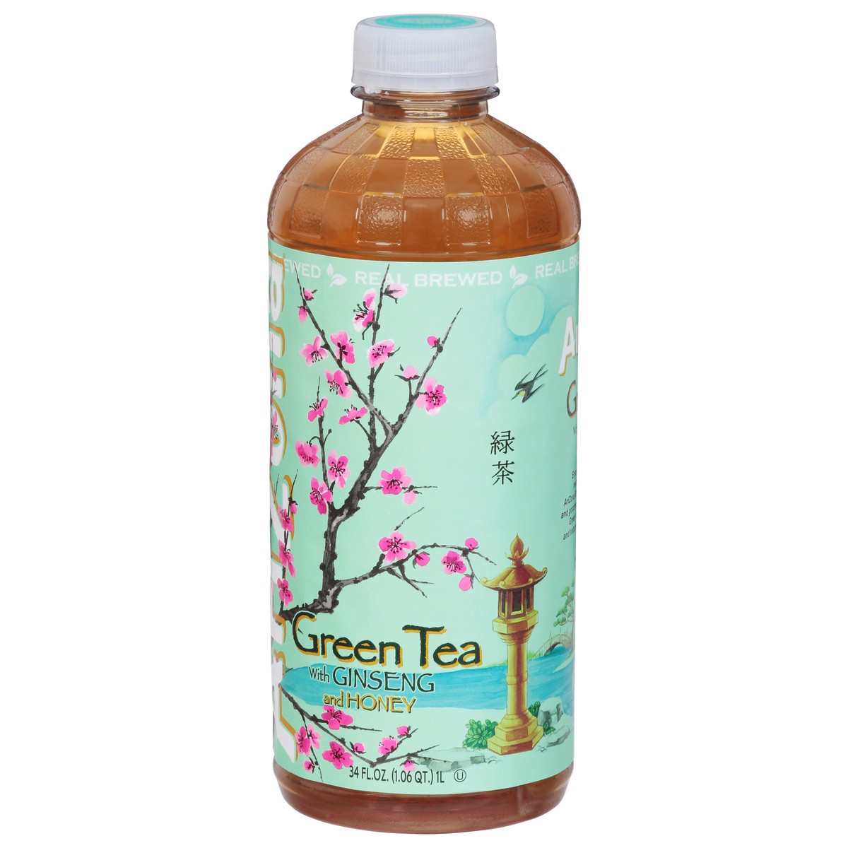 slide 3 of 9, Arizona Green Tea With Ginseng And Honey Bottle- 34 fl oz, 1 liter