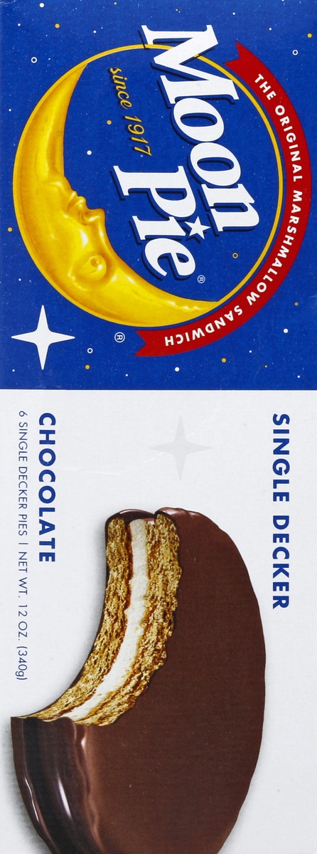 slide 5 of 6, Moon Pie Chocolate Single-Decker Marshmallow Sandwich, 6 ct; 12 oz