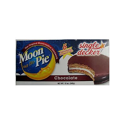 slide 1 of 6, Moon Pie Chocolate Single-Decker Marshmallow Sandwich, 6 ct; 12 oz