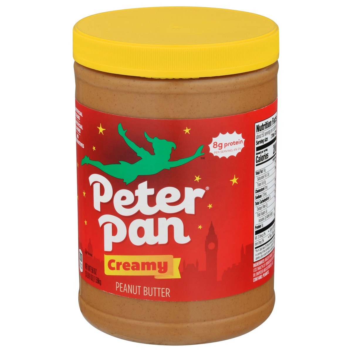 slide 3 of 9, Peter Pan Creamy Peanut Butter, 56 OZ, 56 oz