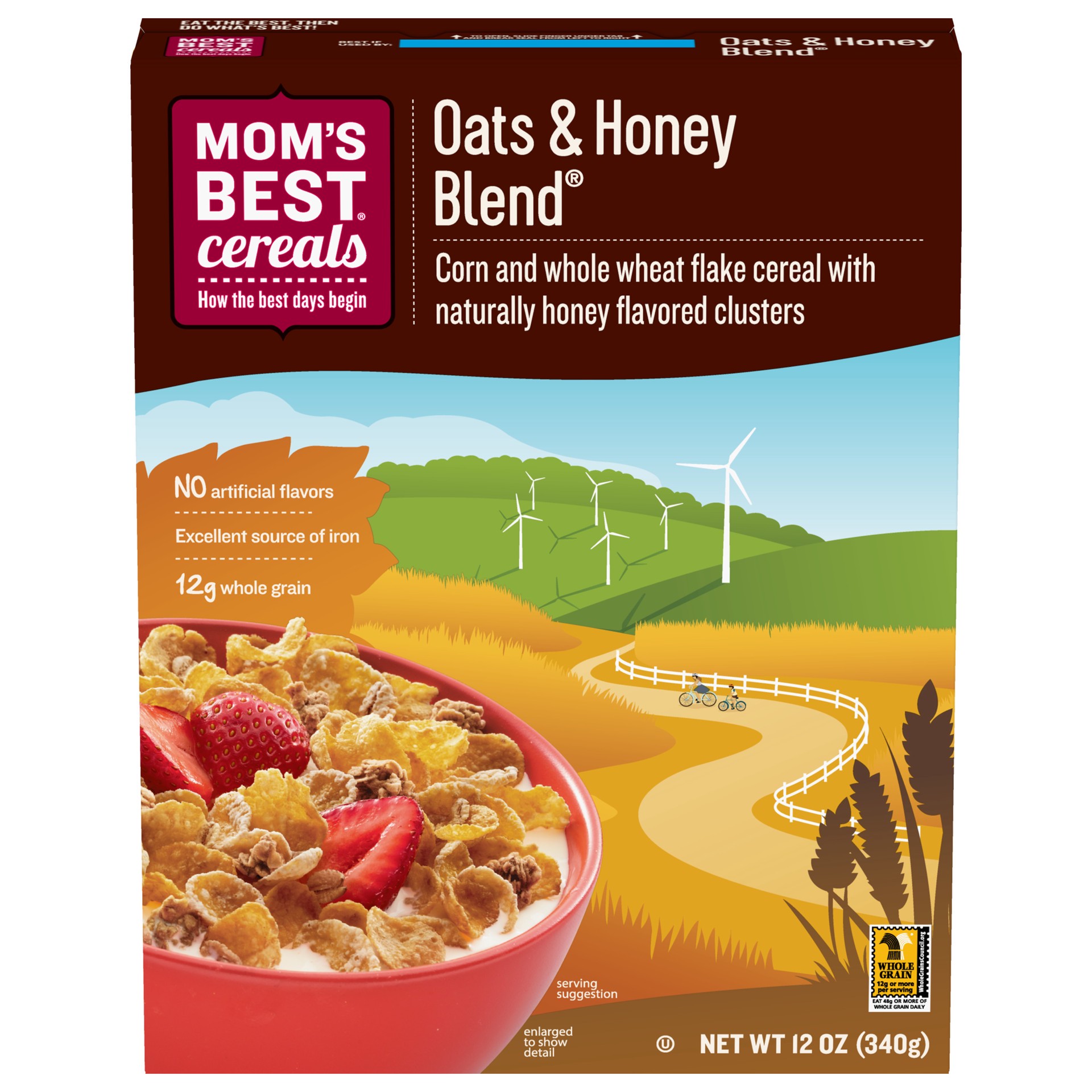 slide 3 of 5, MOM's Best Cereals Mom's Best Oats and Honey Blend Breakfast Cereal, 12 OZ Box, 12 oz