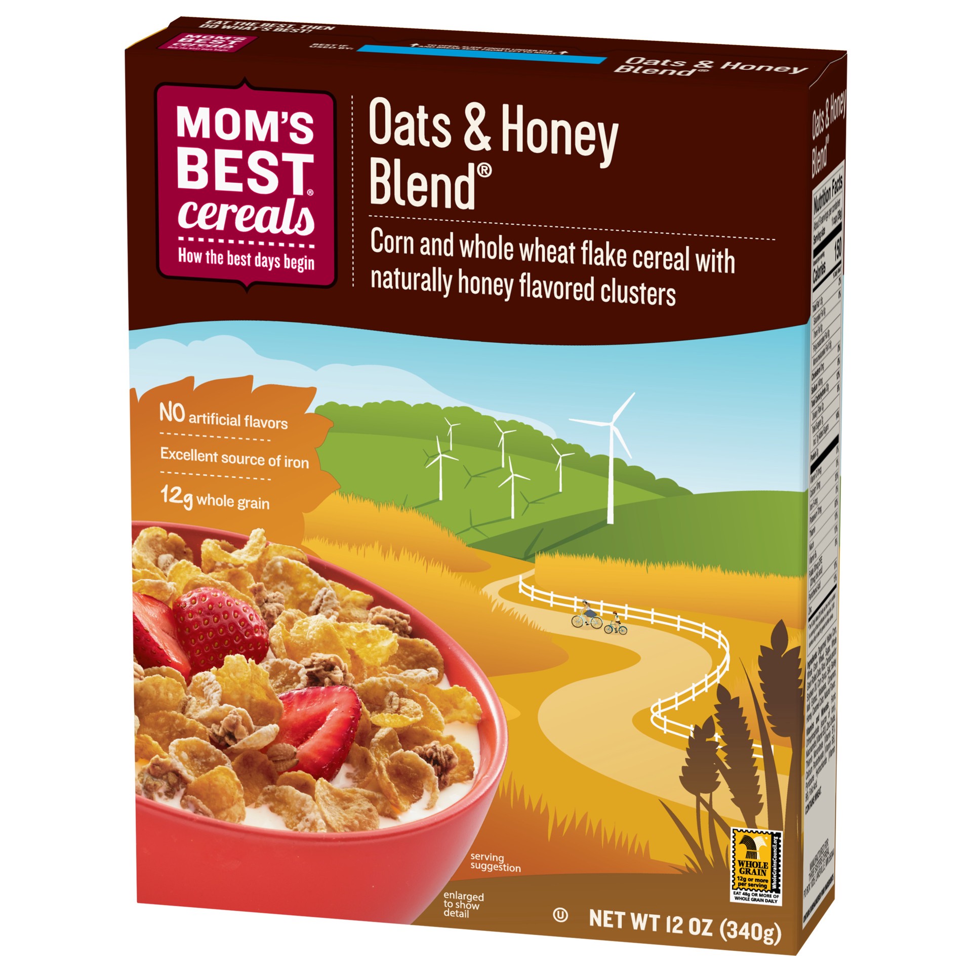 slide 5 of 5, MOM's Best Cereals Mom's Best Oats and Honey Blend Breakfast Cereal, 12 OZ Box, 12 oz