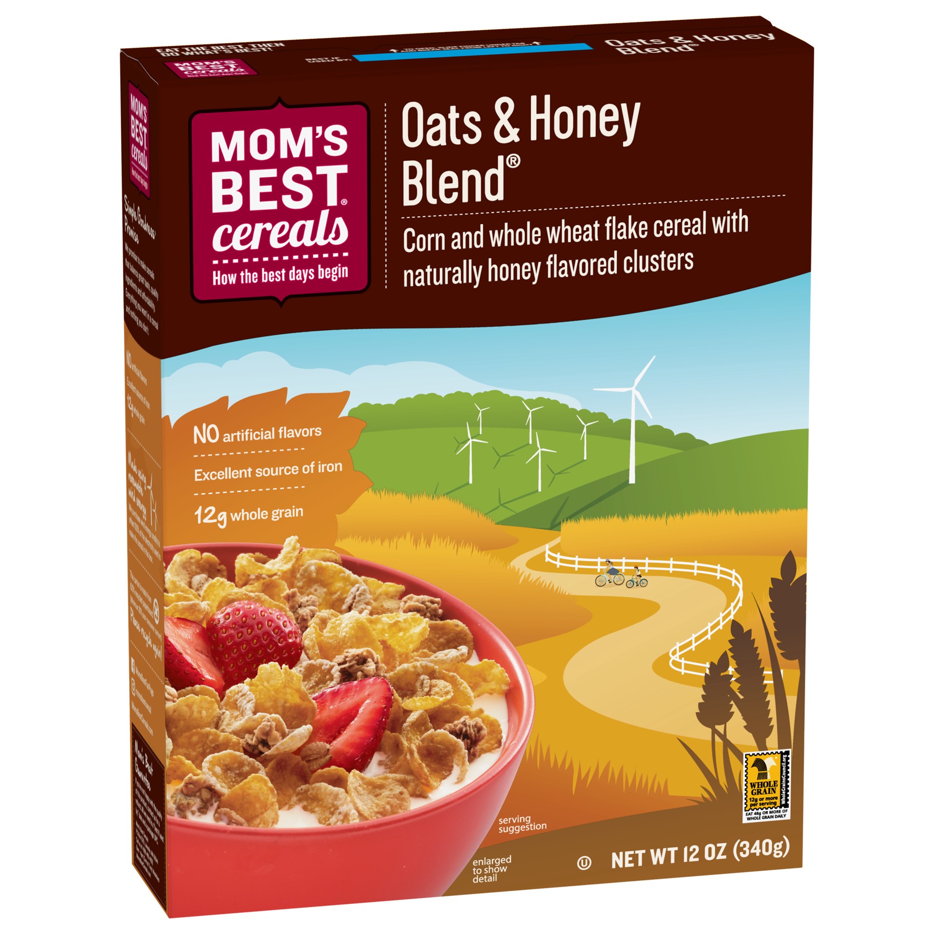 slide 2 of 5, MOM's Best Cereals Mom's Best Oats and Honey Blend Breakfast Cereal, 12 OZ Box, 12 oz