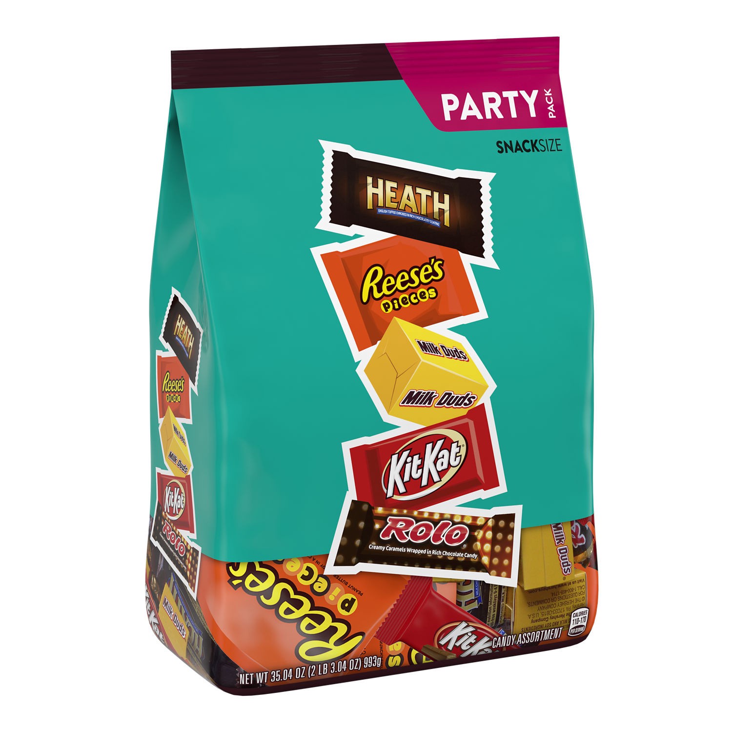 slide 1 of 6, Hershey's Assorted Flavored Snack Size, Candy Party Pack, 35.04 oz, 35.04 oz