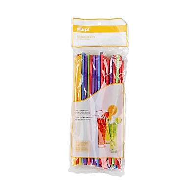 slide 1 of 1, Slurp 50 Count Assorted Flexi Straws, 50 ct