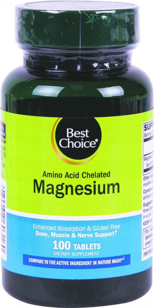 slide 1 of 1, Best Choice Gluten Free Magnesium, 100 ct; 100 mg