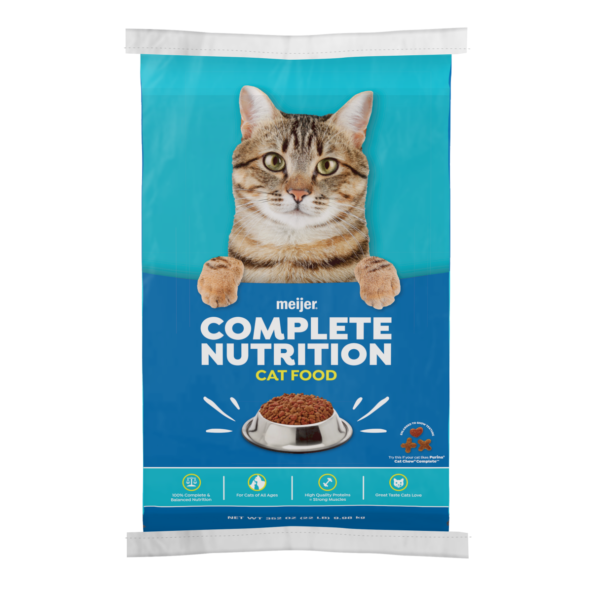 slide 1 of 9, Meijer Main Choice Complete Nutrition Dry Cat Food, 22 lb