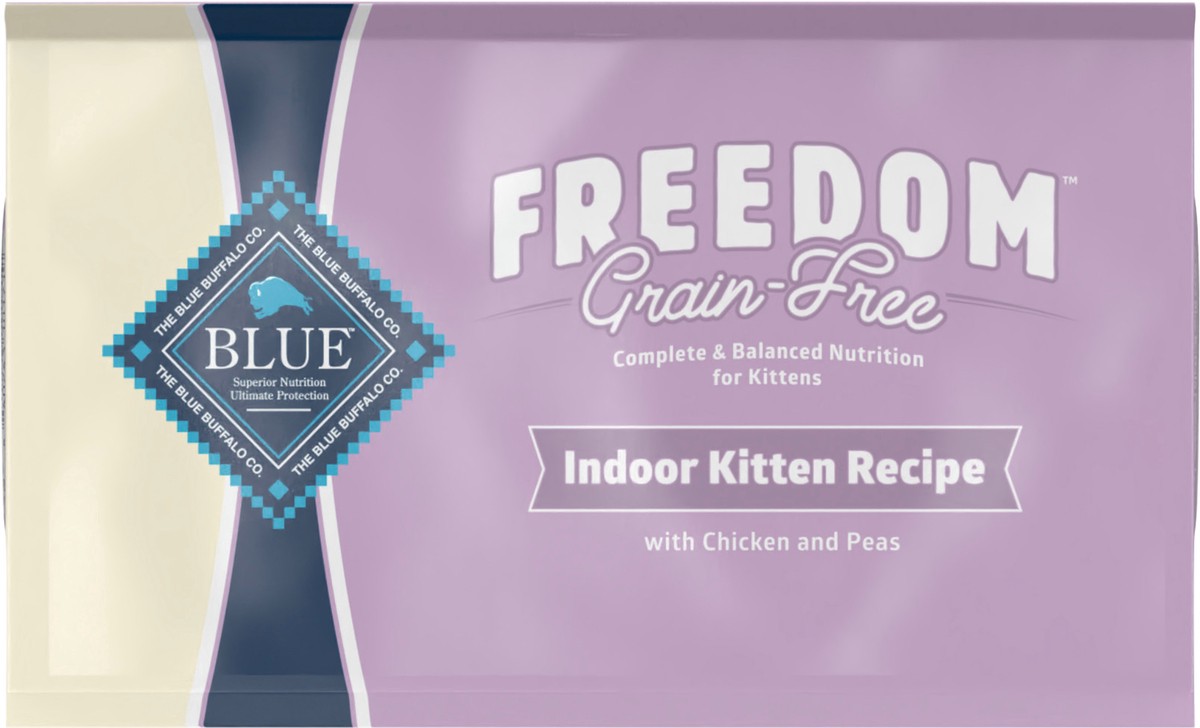 slide 4 of 9, Blue Buffalo Freedom Kitten Dry Cat Food - Grain Free, Chicken, 5 lb