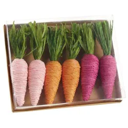 Raffia Carrots, 6 ct