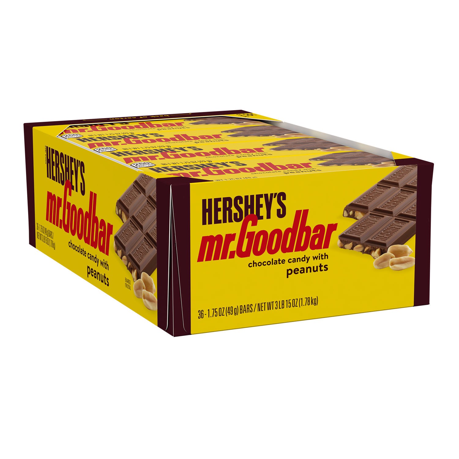 slide 1 of 11, Hershey's Mr. Goodbar Chocolate Candy with Peanuts - 36 x 1.75 oz Bars, 36 ct