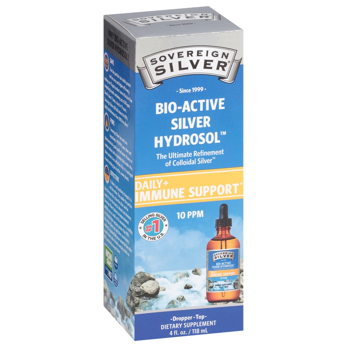 slide 8 of 10, Sovereign Silver 10 PPM Bio-Active Silver Hydrosol 4 fl oz, 4 fl oz