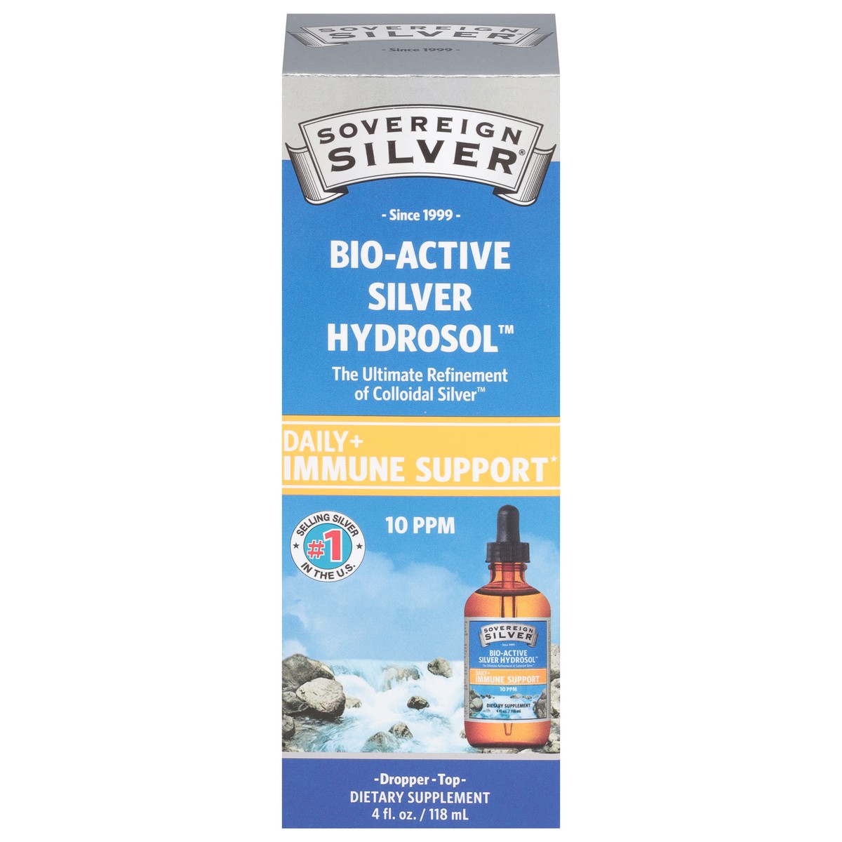 slide 1 of 10, Sovereign Silver 10 PPM Bio-Active Silver Hydrosol 4 fl oz, 4 fl oz