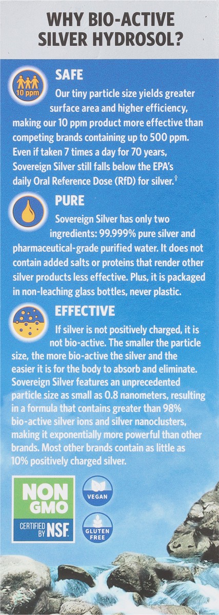 slide 2 of 10, Sovereign Silver 10 PPM Bio-Active Silver Hydrosol 4 fl oz, 4 fl oz