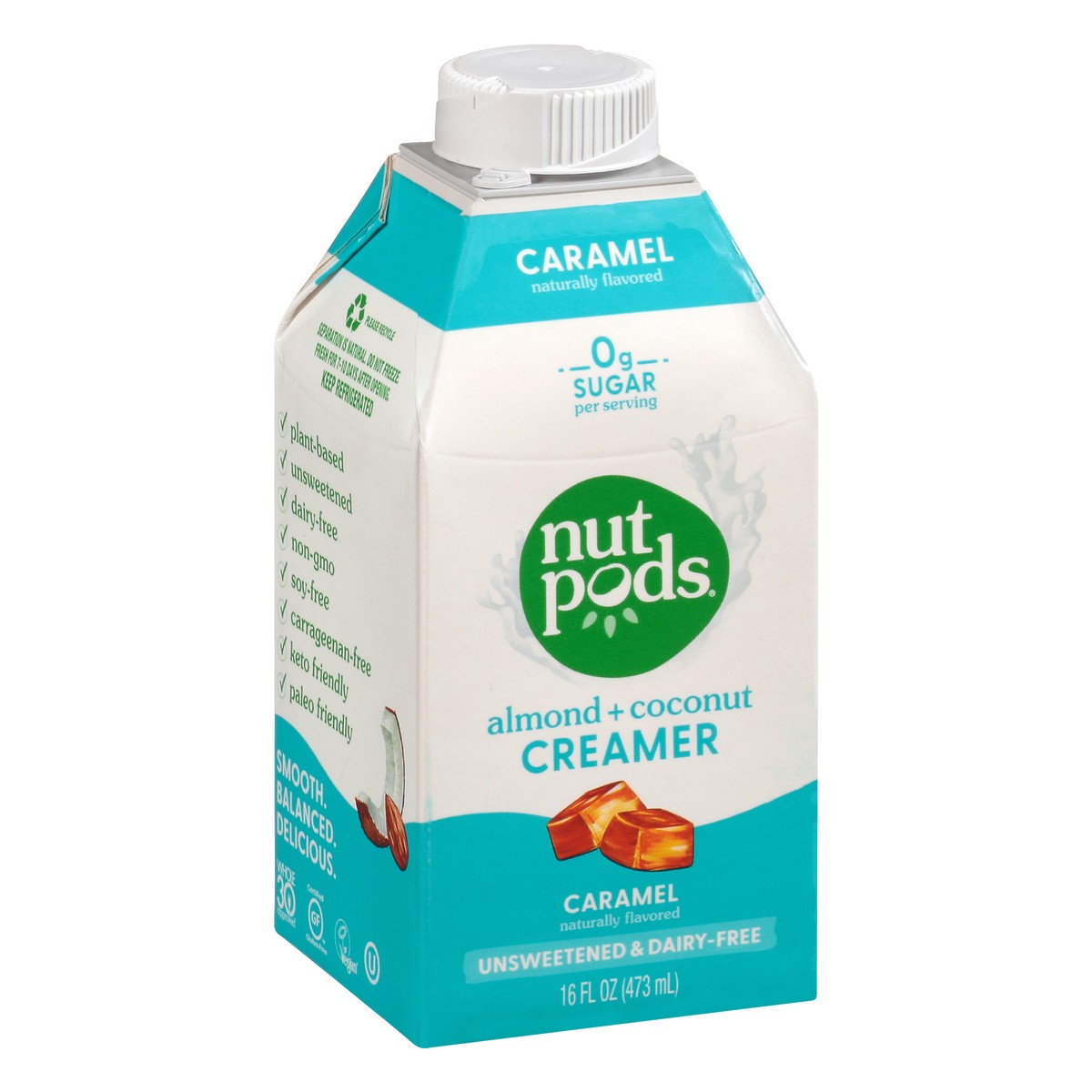 slide 12 of 14, nutpods Almond + Coconut Caramel Creamer 16 oz, 16 oz