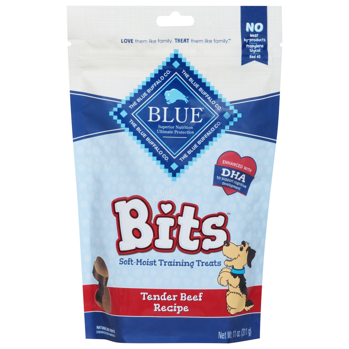 slide 1 of 1, Blue Buffalo Bits Natural Tender Beef Recipe Dog Treats 11 oz, 11 oz