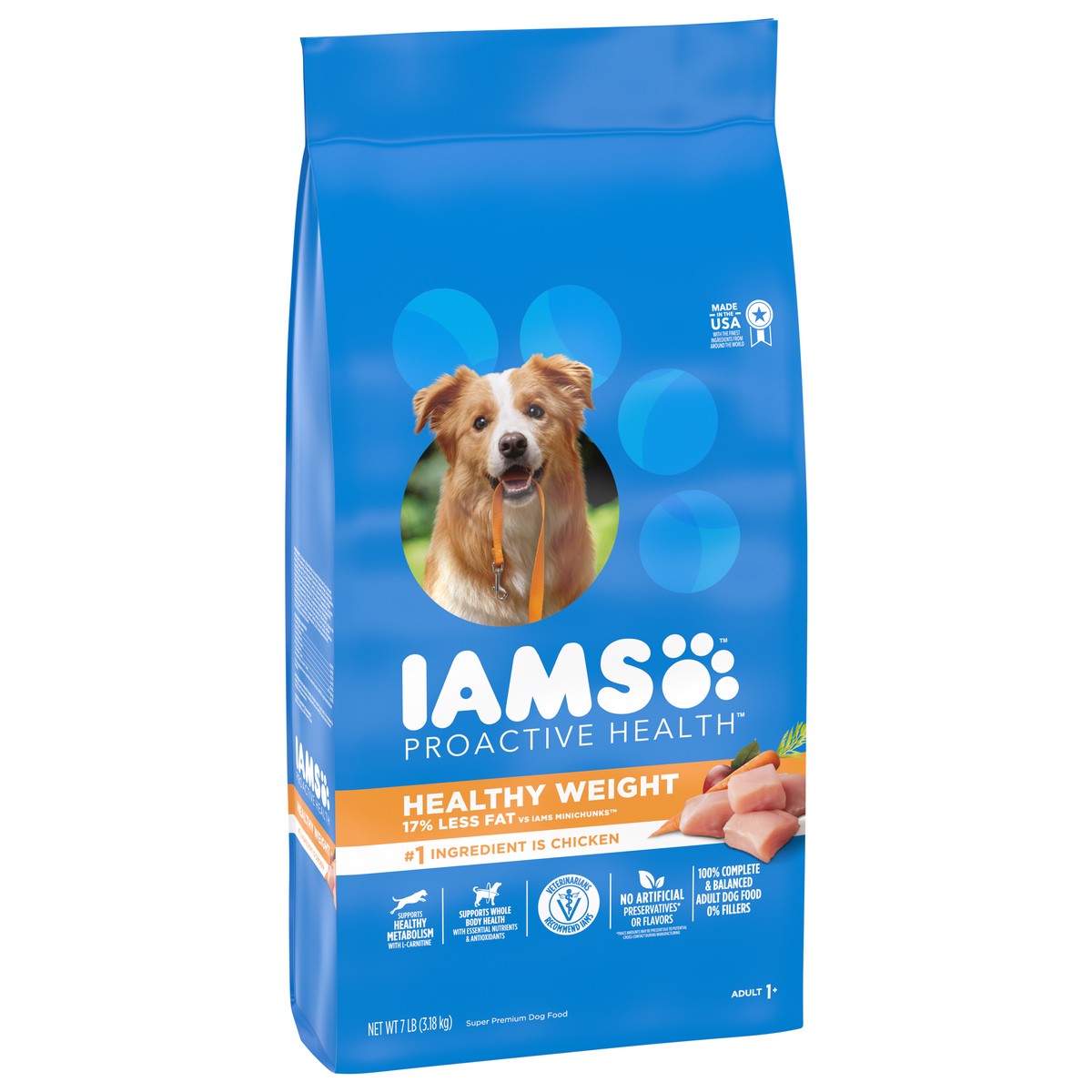 slide 8 of 9, IAMS Proactive Health 1+ Adult Healthy Weight Super Premium Dog Food 7 lb, 7 lb