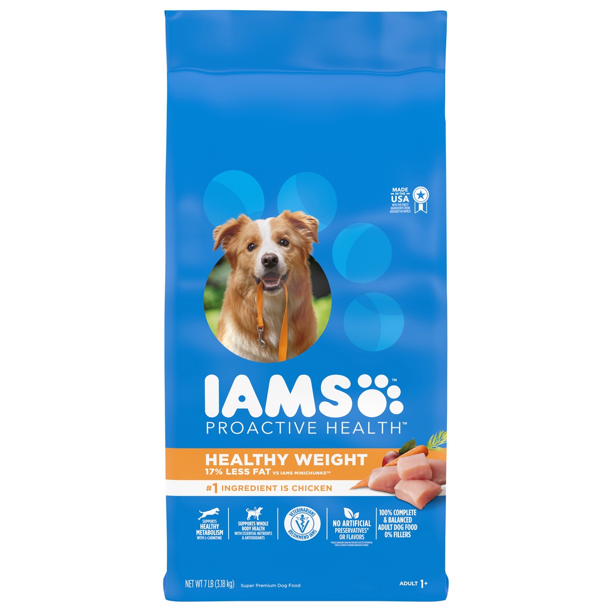 slide 1 of 9, IAMS Proactive Health 1+ Adult Healthy Weight Super Premium Dog Food 7 lb, 7 lb