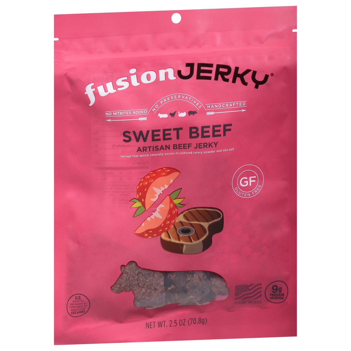 slide 7 of 9, FusionJerky Sweet Beef Artisan Beef Jerky 2.5 oz, 2.5 oz