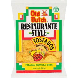 Old Dutch Restaurante Style Tostados Yellow Corn Tortilla Chips - 13 oz