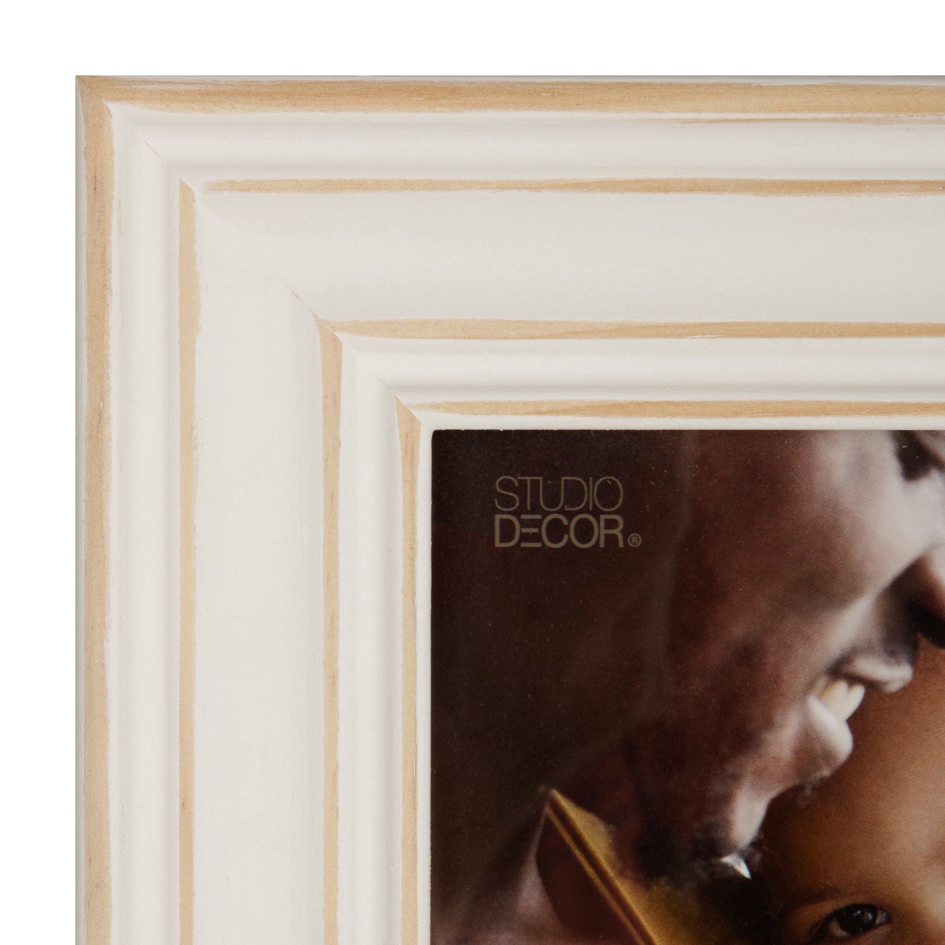 slide 5 of 6, Expressions 5" X 7" White With Distressed Edges Frame By Studio Decor, 5 in x 7 in