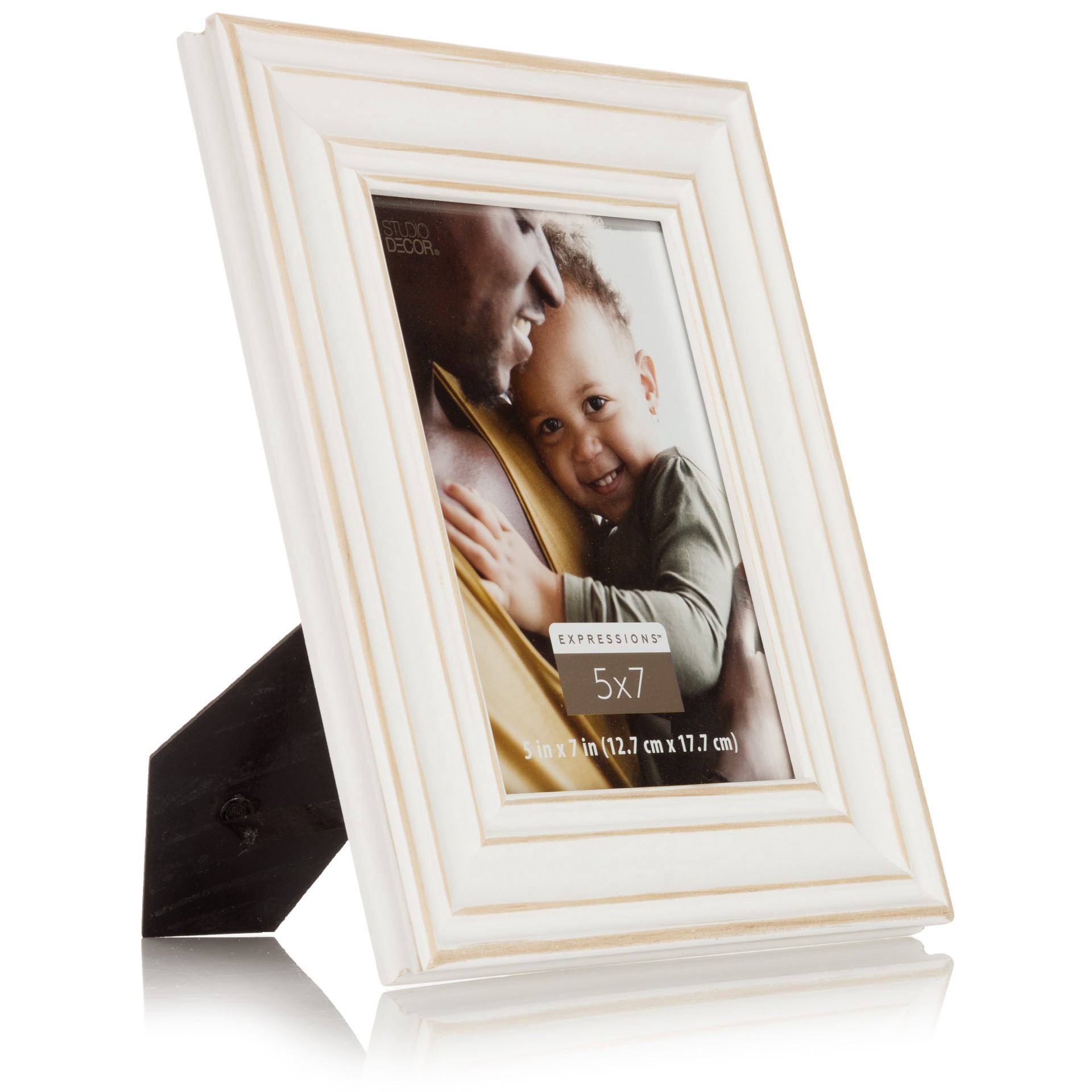 slide 6 of 6, Expressions 5" X 7" White With Distressed Edges Frame By Studio Decor, 5 in x 7 in
