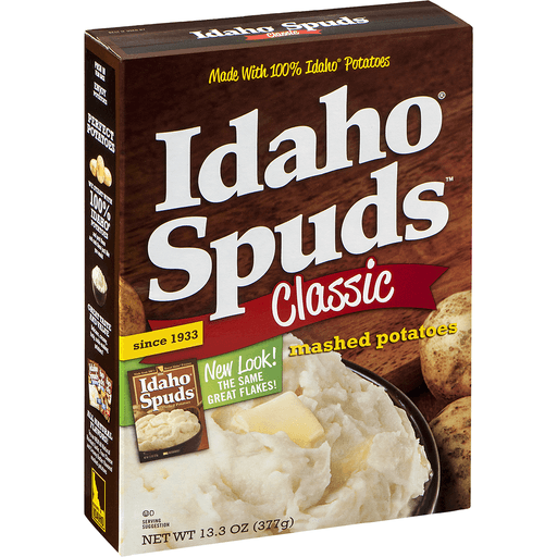 slide 3 of 18, Idaho Spuds Mashed Potatoes, 13.3 oz