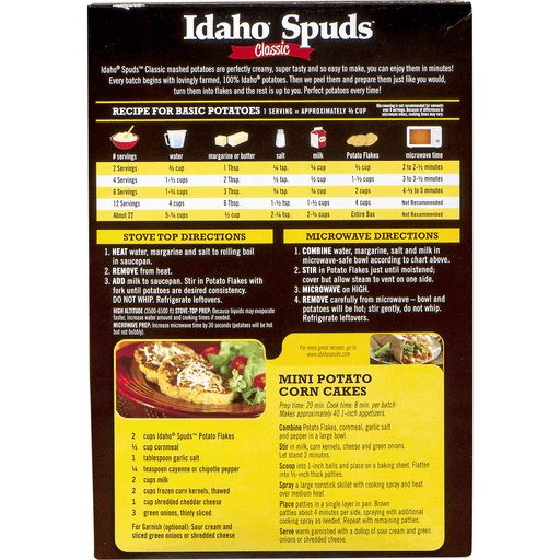 slide 13 of 18, Idaho Spuds Mashed Potatoes, 13.3 oz